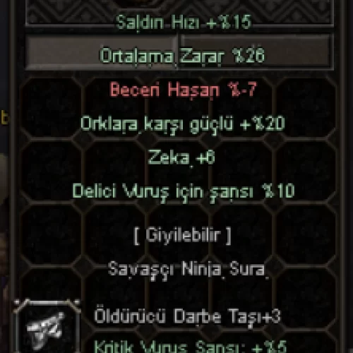 20 ORK DOLUNAY +7 26 ORTALAMA 6 ZEKA 10 DELİCİ